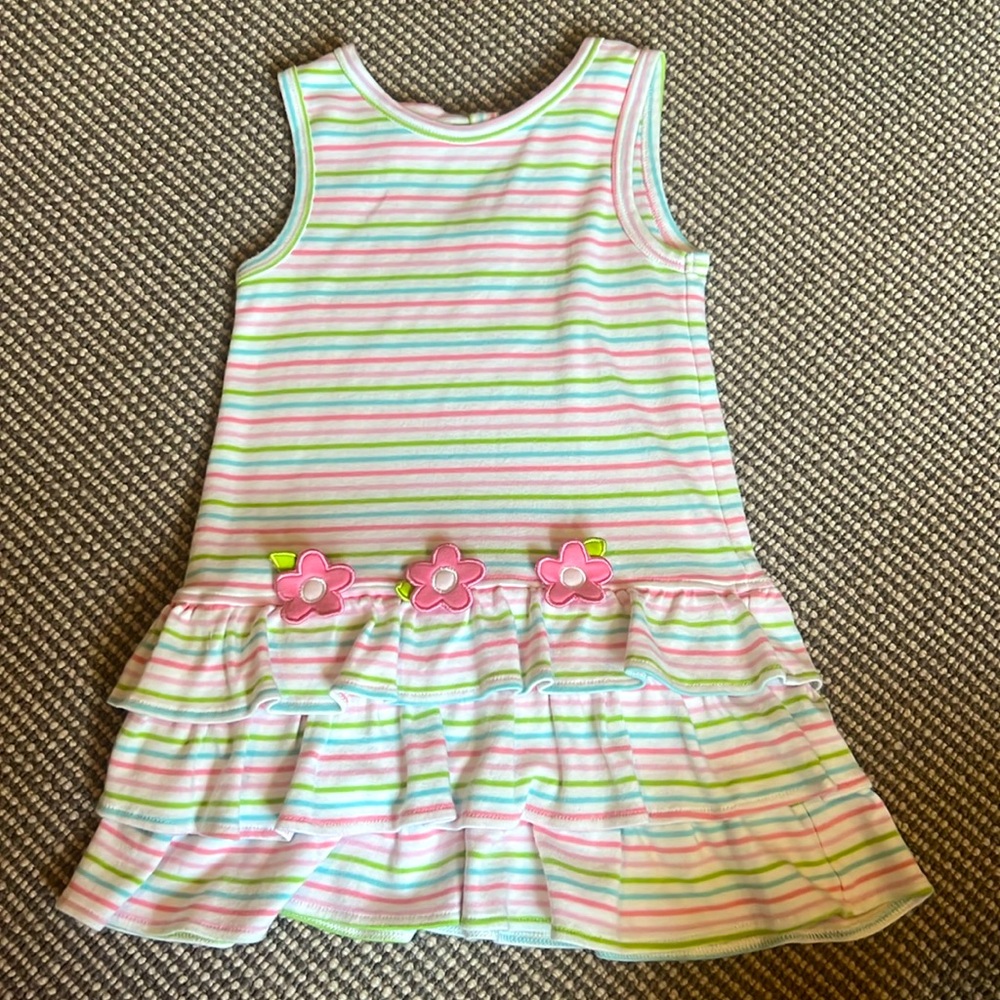 Florence Eiseman dropped dress with flowers.